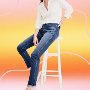 Madewell ‘Slim Straight Jeans: Raw-Hem Edition’ in “Appleton” Wash Size 24